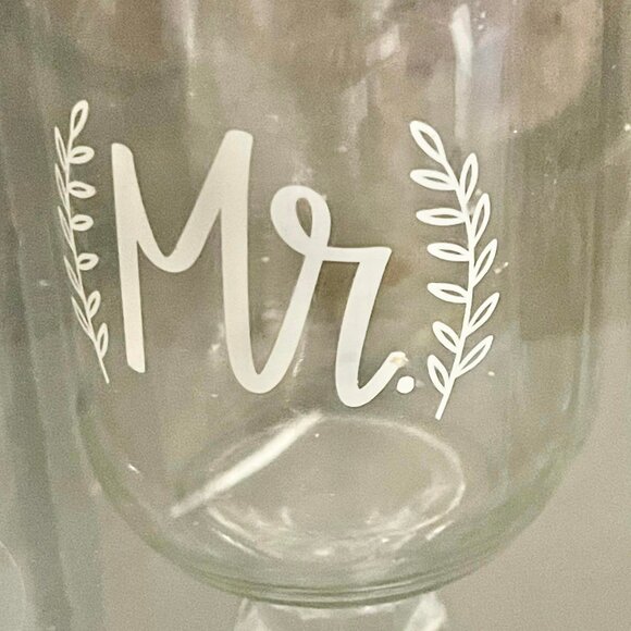 Mr And Mrs Mason Jar Toasting Glasses new in box - Picture 6 of 7